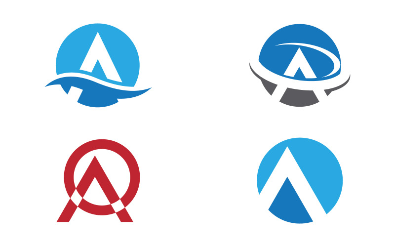Un modello di progettazione aziendale del logo del concetto di lettera v.12