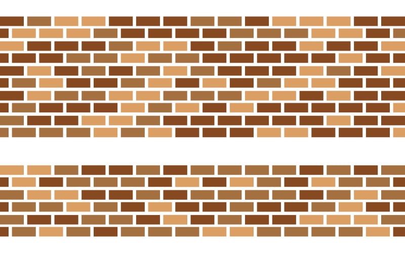 Plantilla de diseño de ilustración vectorial de pared de ladrillos v.1