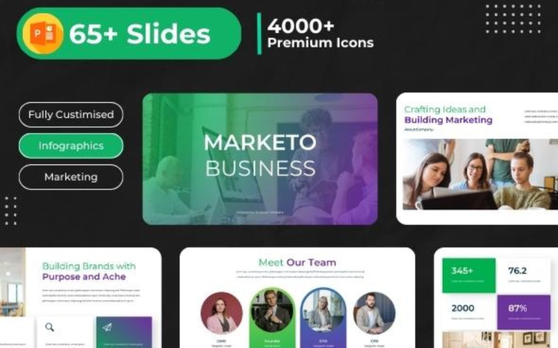 Marketo Marketing Powerpoint sablon