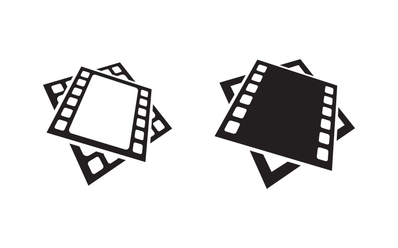 Film cinema icona vettore Logo design illustrazione v.15