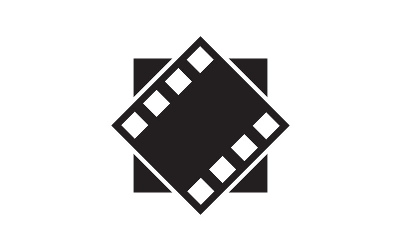 Film cinema icona vettore Logo design illustrazione v.5