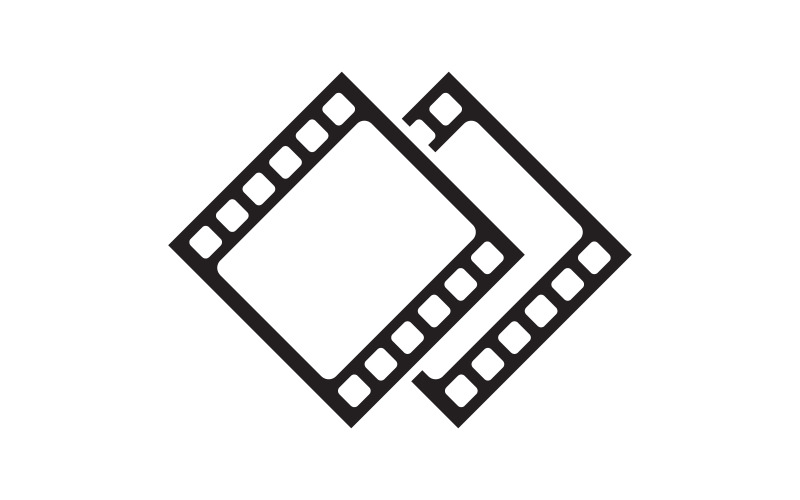 Film cinema icona vettore Logo design illustrazione v.7