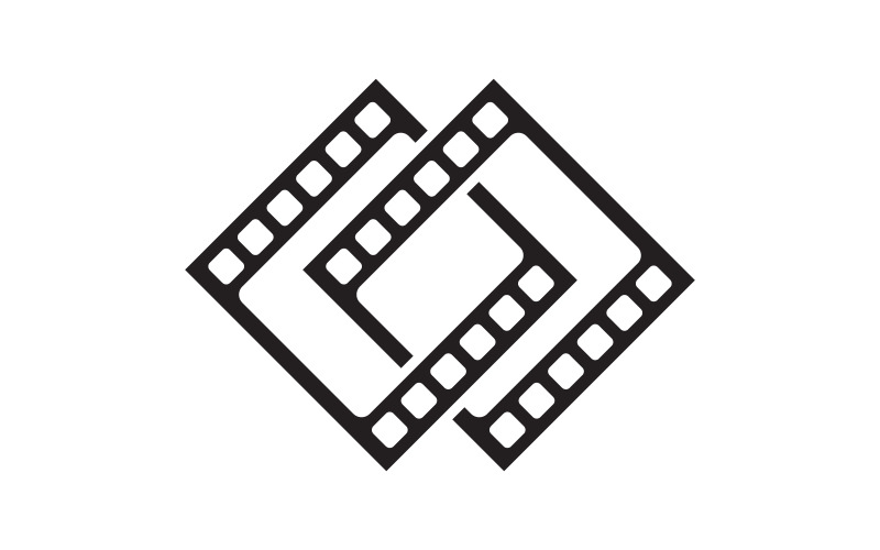 Film cinema icona vettore Logo design illustrazione v.8