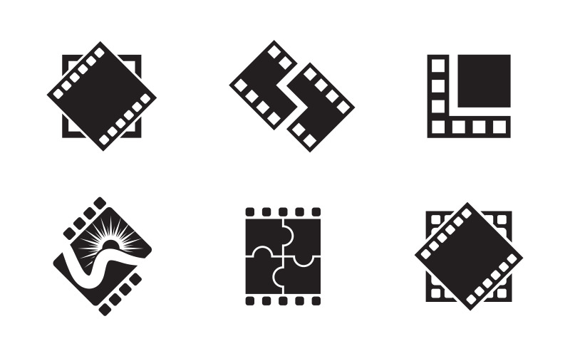 Film film bioscoop icoon vector Logo ontwerp illustratie v.24