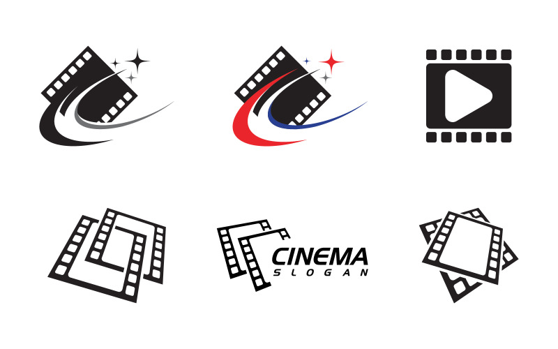 Film film bioscoop icoon vector Logo ontwerp illustratie v.26