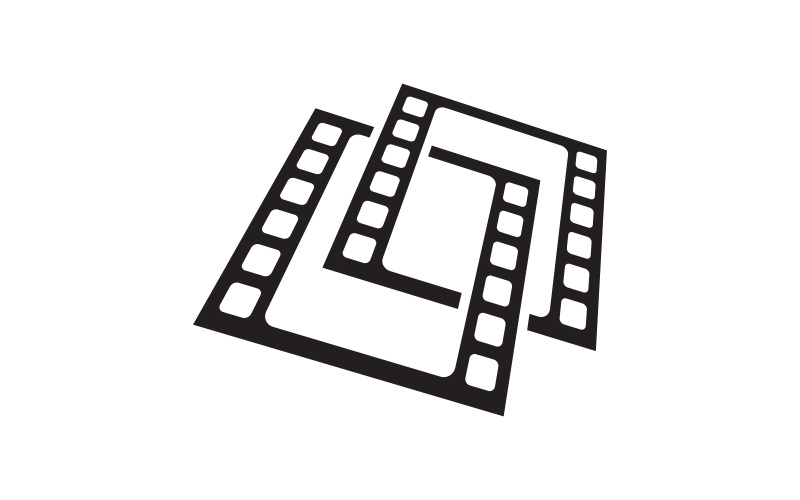 Icône de film de cinéma vecteur Logo design illustration v.17