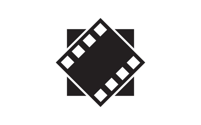 Icône de film de cinéma vecteur Logo design illustration v.5