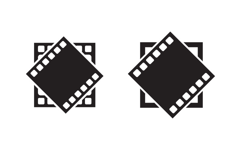 Icône de film de cinéma vecteur Logo design illustration v.6