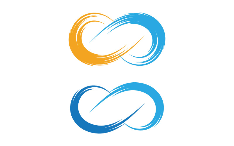 Illustrazione dell'icona vettoriale del concetto di infinito Logo modello v.2