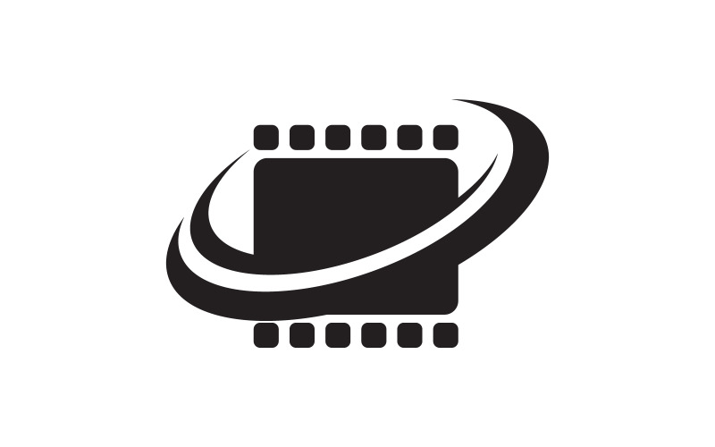 Кинофильм кино значок векторный логотип дизайн иллюстрация v.3