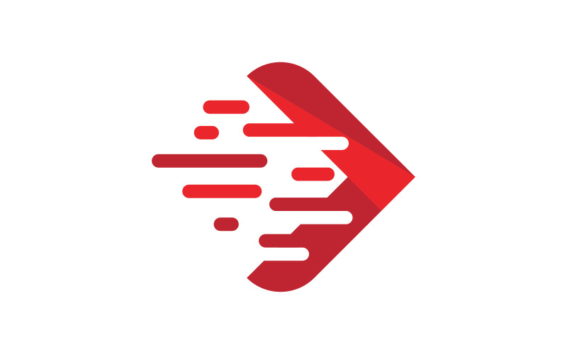 Strzałka Szybciej ikona wektorowa ilustracja Logo Szablon projekt v.1