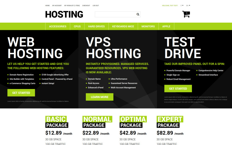 Magento motiv Pro Hosting Store