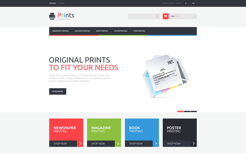 тема print store prestashop