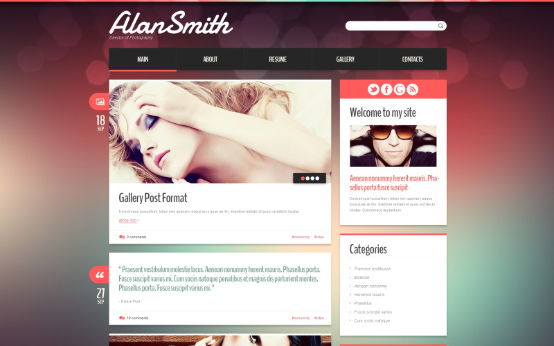Thème WordPress réactif pour portfolio de photographe