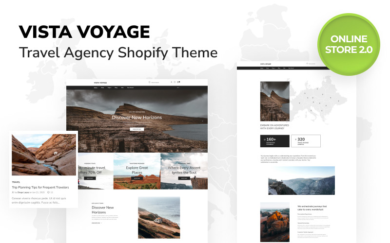 Vista Voyage – Utazási iroda érzékeny online áruház 2.0 Shopify téma