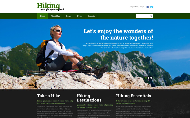 Wandern Responsive Website-Vorlage