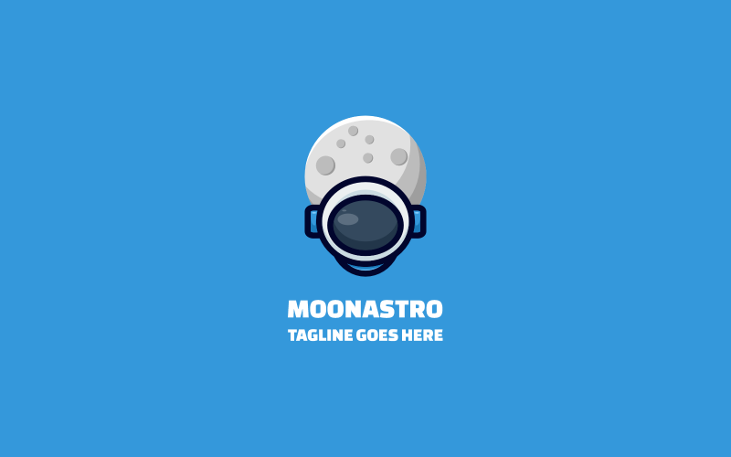 Moonastro 简单吉祥物标志
