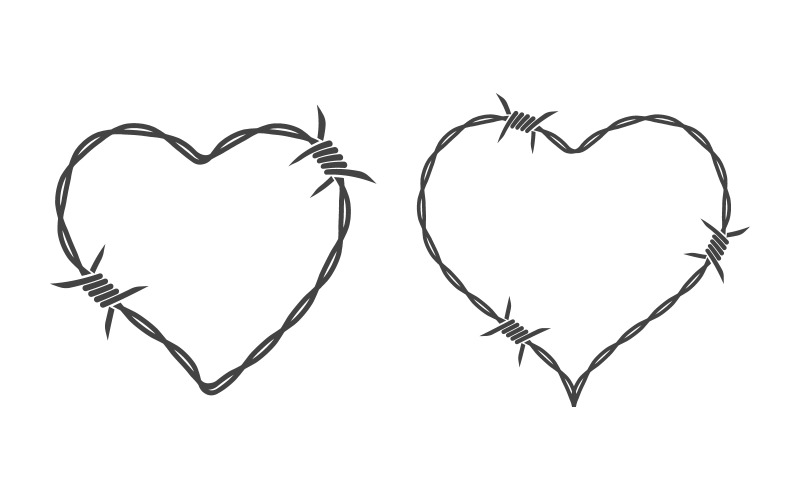 Plantilla de diseño de ilustración vectorial de alambre de púas v.9