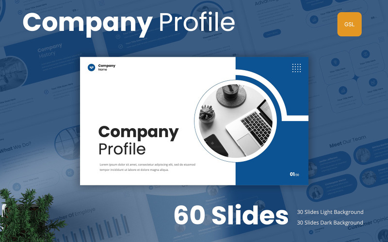 Szablon profilu firmy Google Slides