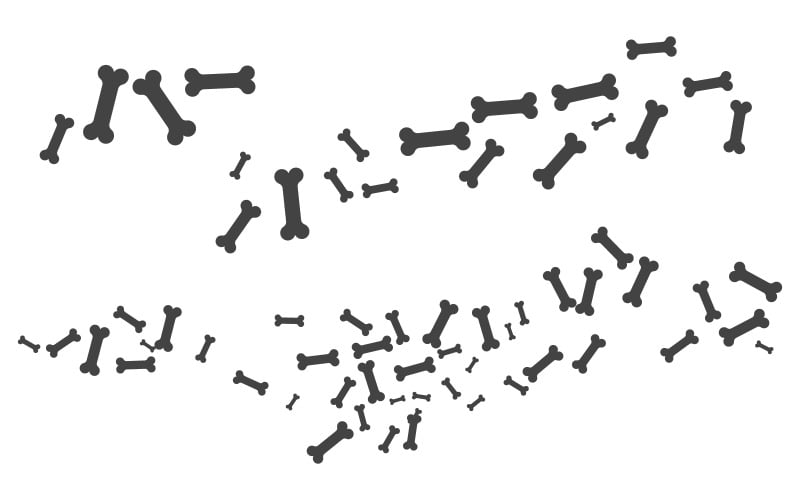 骨矢量图标宠物狗法医图标矢量插图 v.4