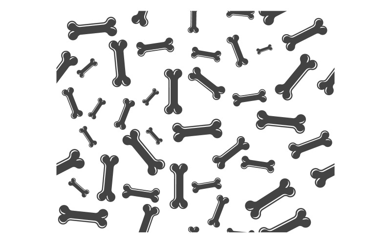 骨矢量图标宠物狗法医图标矢量插图 v.8