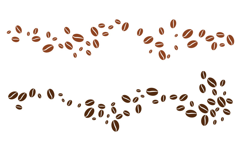 Kaffeböna café ikon vektor illustration mall v.28