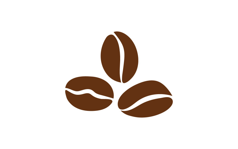 Modello di illustrazione vettoriale dell'icona del caffè in chicchi di caffè v.4