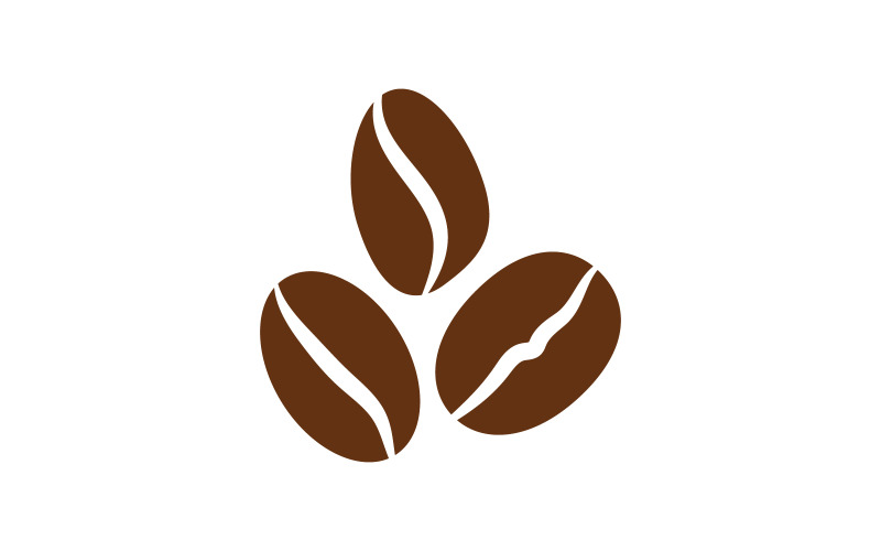 Modello di illustrazione vettoriale dell'icona del caffè in chicchi di caffè v.5