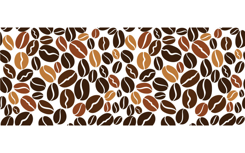 Modelo de ilustração vetorial de ícone de café em grão de café v.37