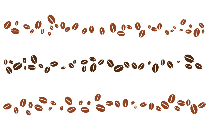 Plantilla de ilustración vectorial de icono de café en grano v.30