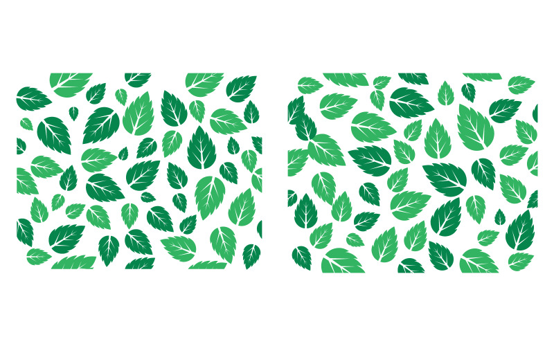 Modello di progettazione dell'illustrazione dell'icona vettoriale piatta delle foglie di menta v.45