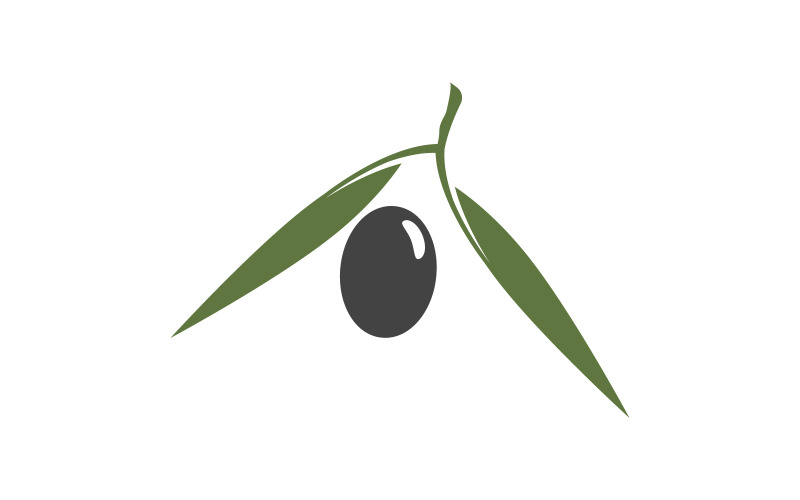 Modello di progettazione dell'illustrazione vettoriale dell'icona del frutto dell'olivo v.20