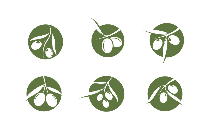Olijffruit pictogram vectorillustratie ontwerp sjabloon v.21