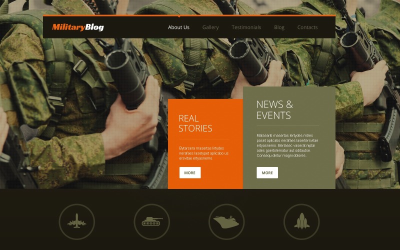 Армійська чуйна тема WordPress