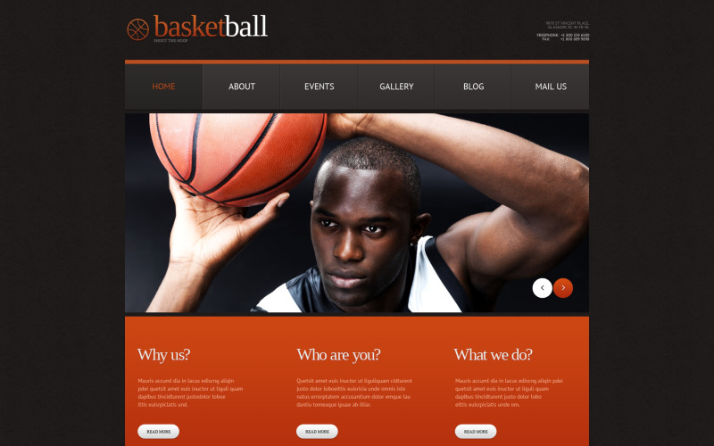 Basketresponsivt WordPress-tema