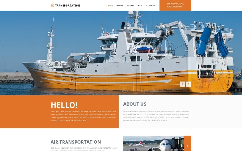 Freight Shipping Group Joomla Template