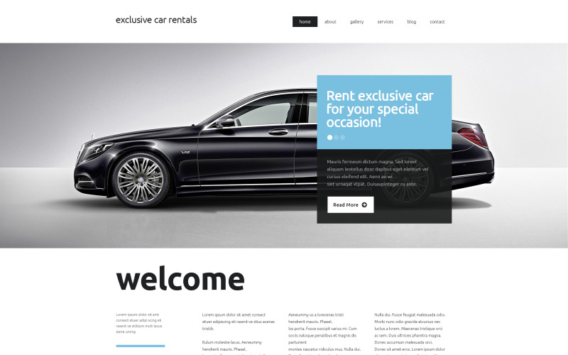 Responsive Website-Vorlage für Mietwagen