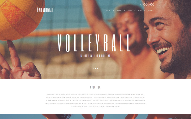 Tema WordPress del Beach Volleyball Club