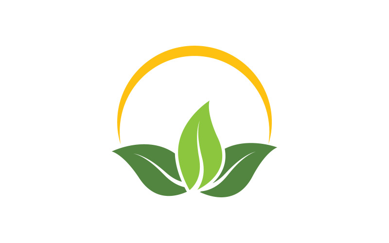 Blad ecologie natuur veganistisch Logo concept ontwerp sjabloon v.6