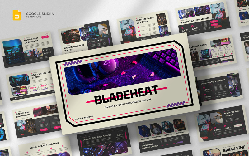 Bladeheat - Szablon Google Slides dla gier eSportowych