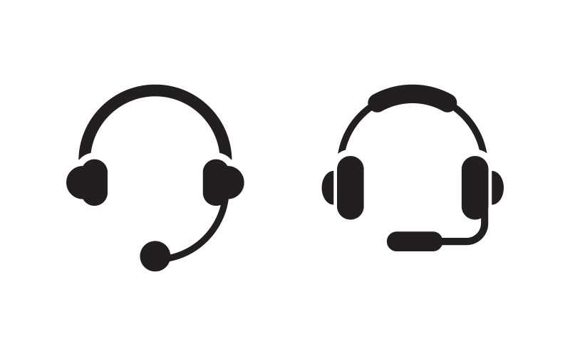 Centre d'appels Icône de microphone Illustration vectorielle v.4