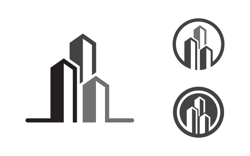 Modèle de conception de logo pour l'immobilier, la propriété et la construction v.6