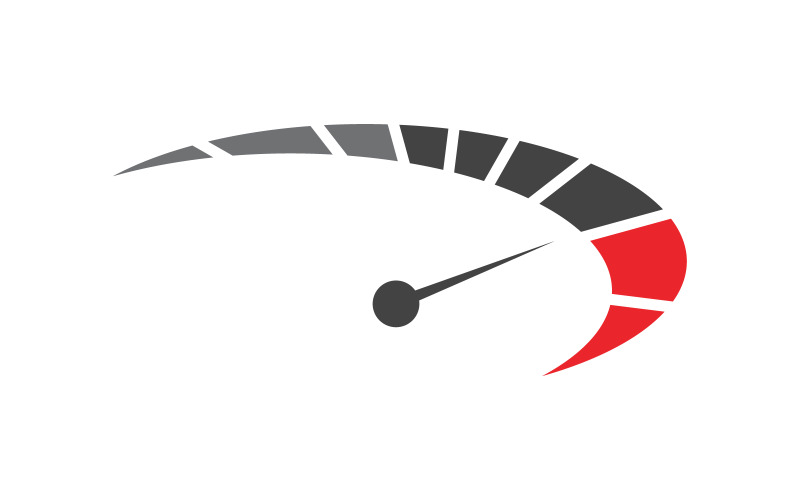 Snelheidsmeter pictogram ontwerp Logo vector illustratie v.4