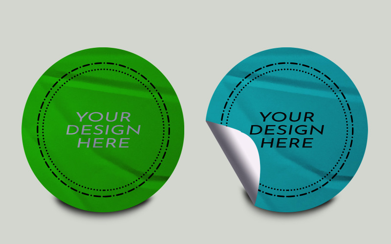 Sticker Mockup Template Design -110