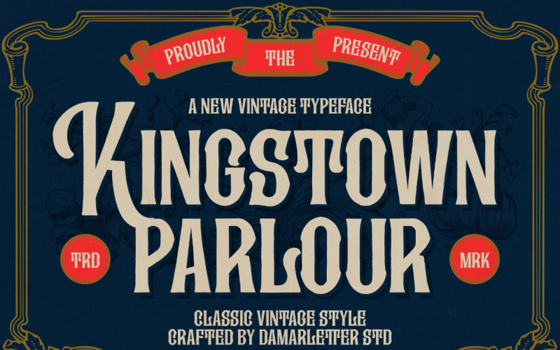 Vintage písmo Kingstown Parlor