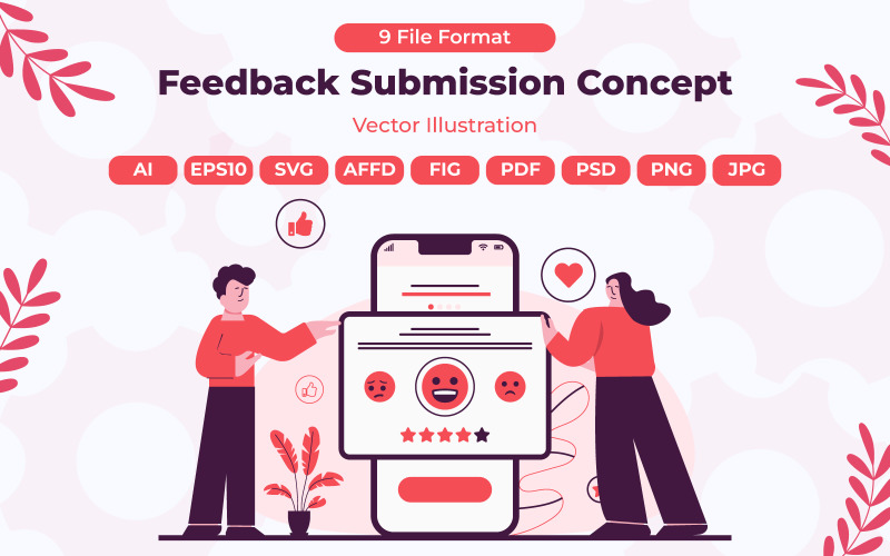 Concept de soumission de commentaires – Conception de concept vectoriel
