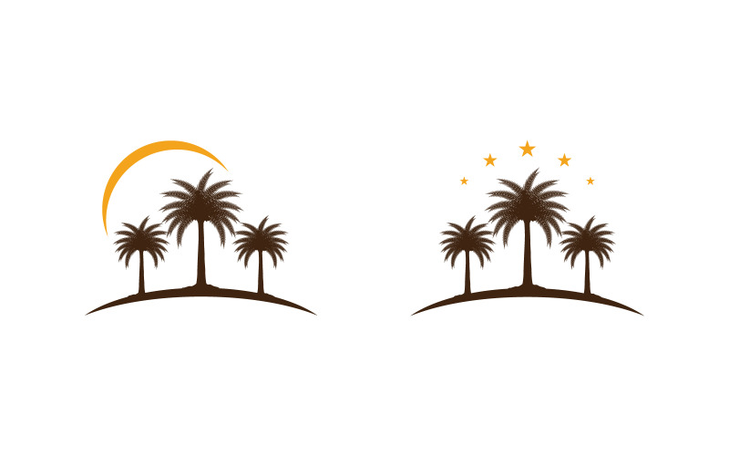 Datum fruitboom pictogram vector illustratie logo sjabloon v.3