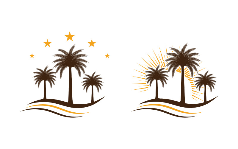 Datum fruitboom pictogram vector illustratie logo sjabloon v.6