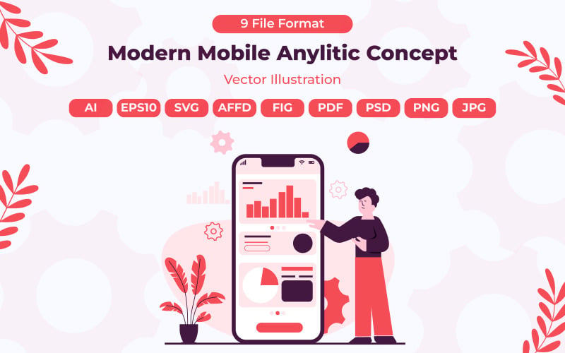 Mobile Analytics Concept – Modern Data Visualization Design