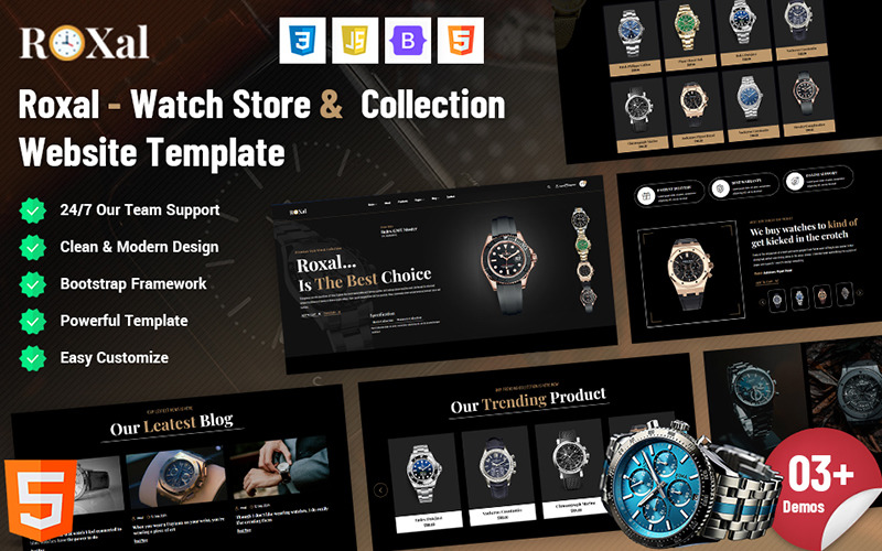 Roxal - Horlogecollectie Website Template